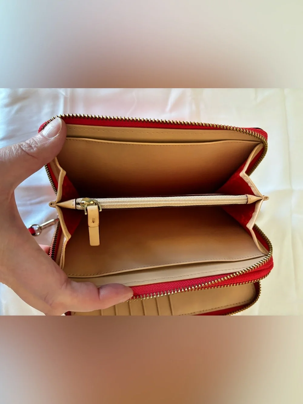 kate spade Coral Pebbled Leather Double Zip Continental Wallet Wristlet